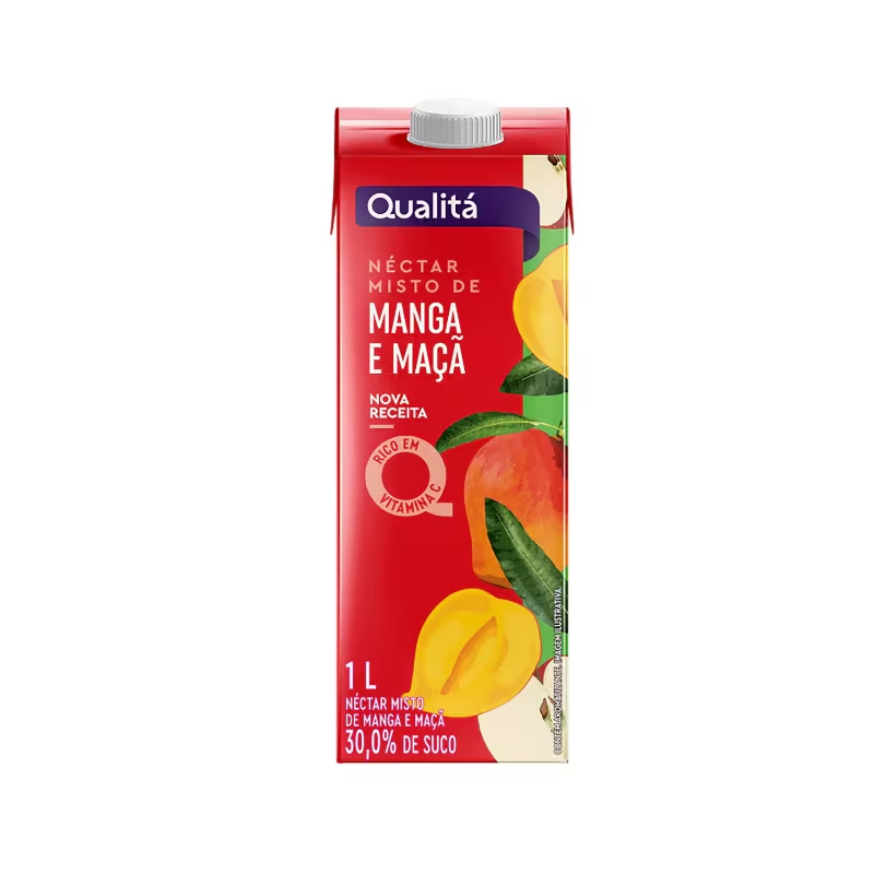 Suco Néctar Sabor Manga e Maçã Qualitá 1l