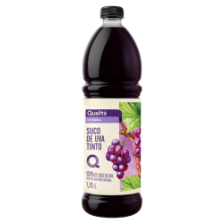 Suco Integral Uva Tinto Qualita Garrafa 1,35 Litros