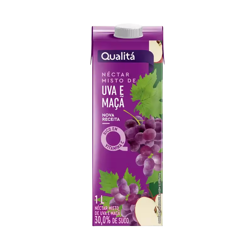 Suco de Néctar Misto Sabor Uva e Maçã Qualitá 1l