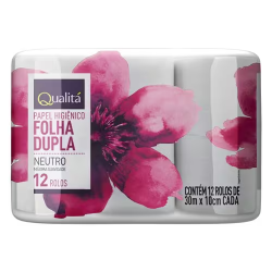 Papel Higiênico Suave Neutro Folha Dupla Qualitá 12un
