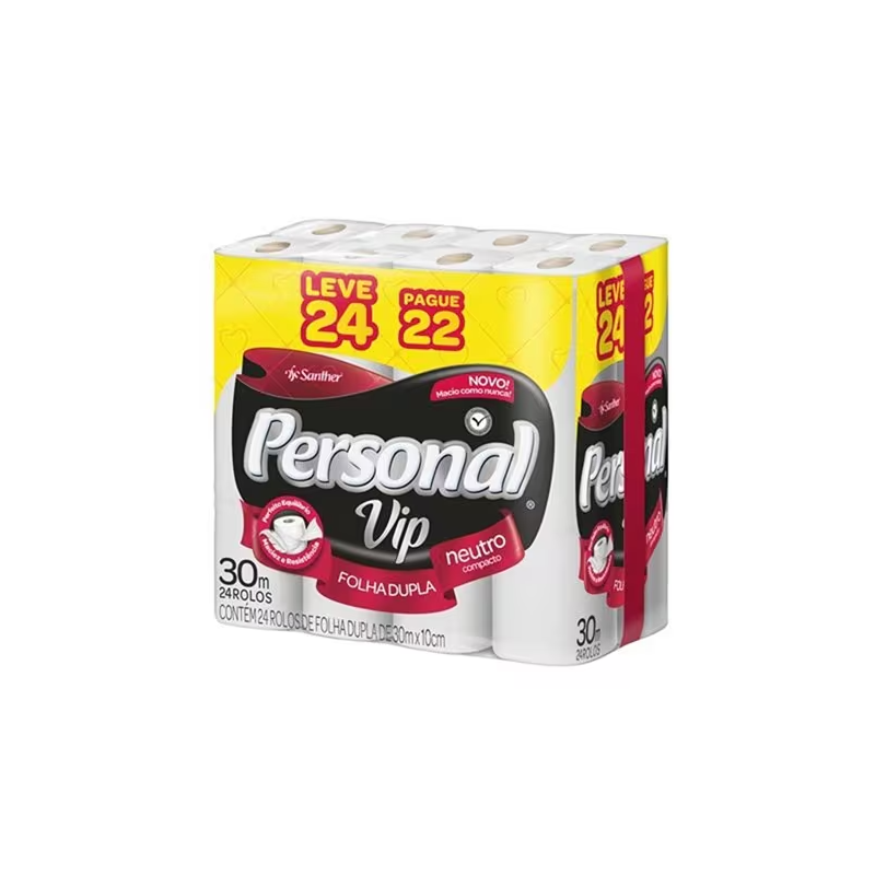 Papel Higiênico Folha Dupla Personal L24p22 30m