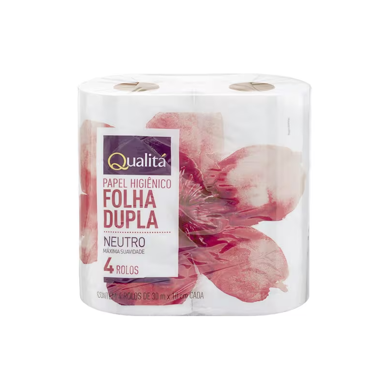 Papel Higiênico Qualitá Papel Higiênico Qualitá Folha Dupla 30mx 4 Unidades