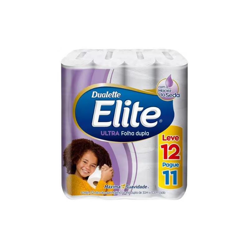 Papel Higiênico Ultra Folha Dupla Ultra Elite Leve 12 Pague 11un