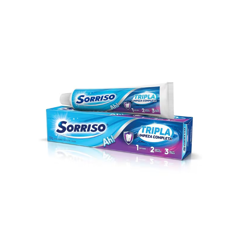 Creme Dental Sorriso Tripla Limpeza Completa 70g