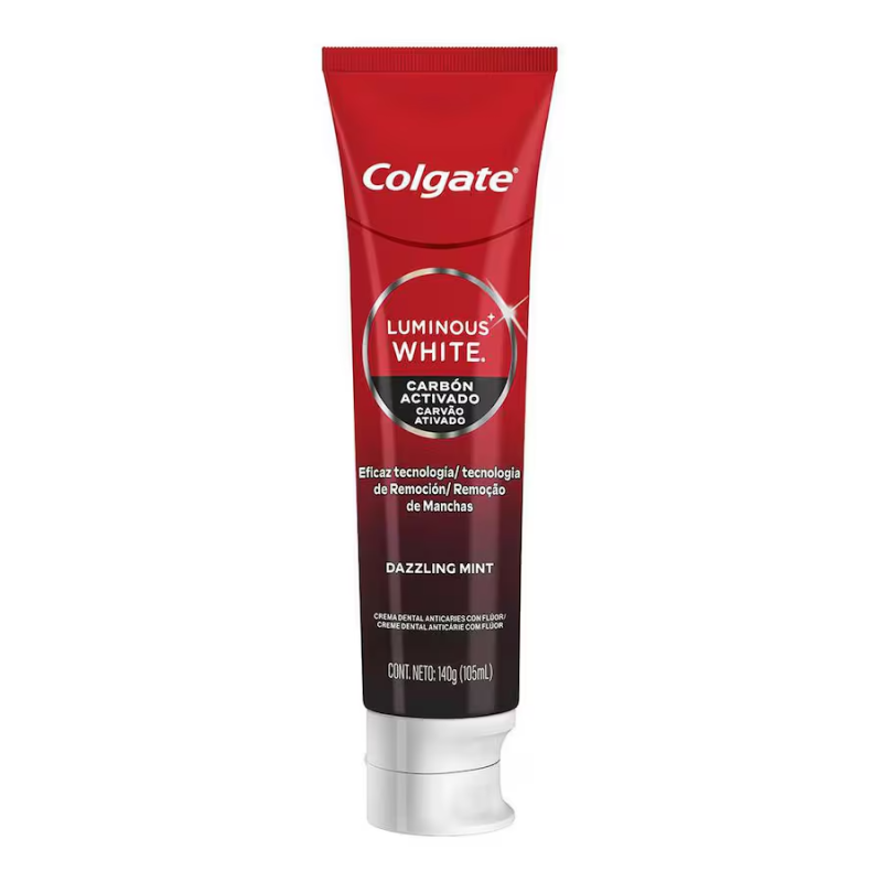 Creme Dental Clareador Colgate Luminous White Carvão Ativado 140g