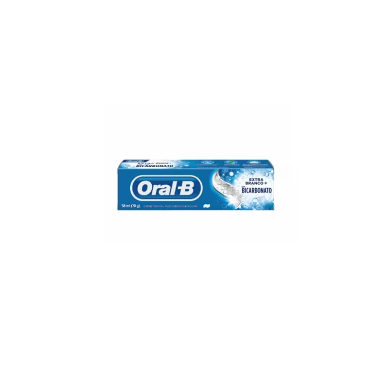 Creme Dental Extra Branco com Bicarbonato Oral-B 70g