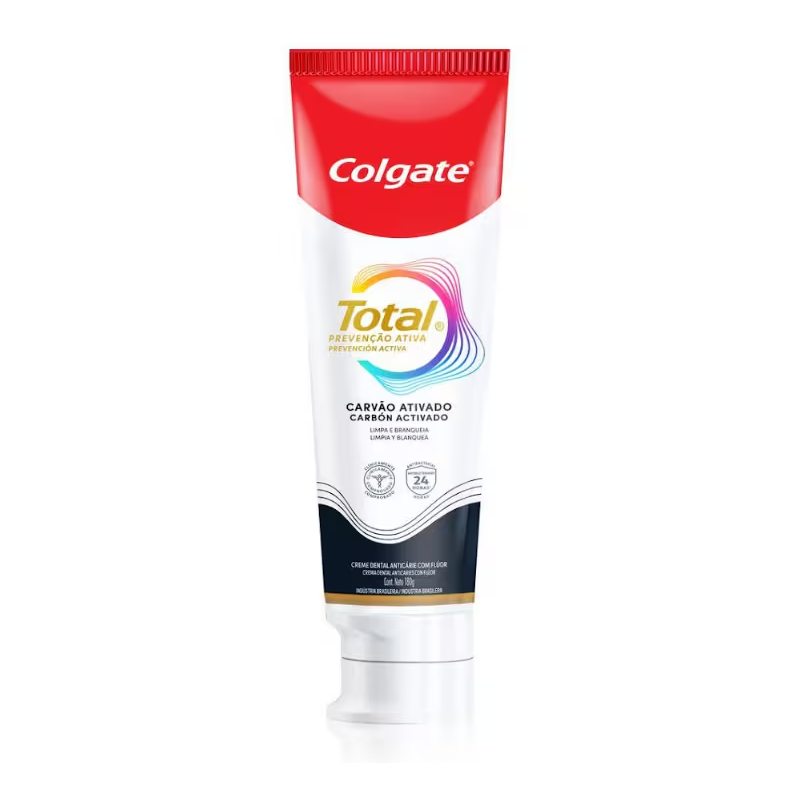 Creme Dental Total 12 Carvão Ativado Colgate 180g
