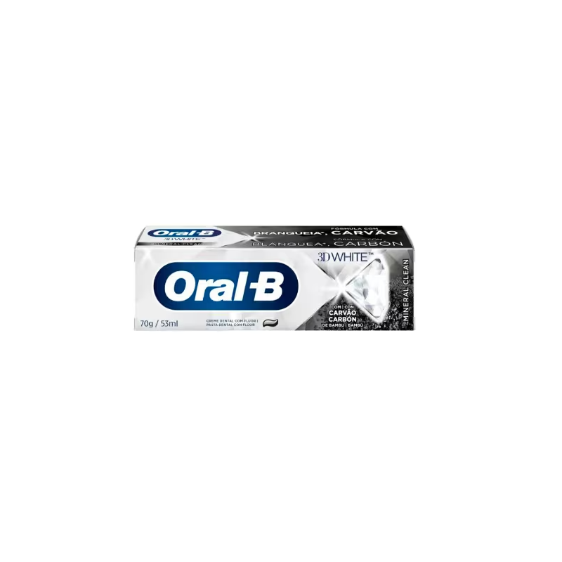Creme Dental 3d White Mineral Clean Com Carvão Oral-b 70g
