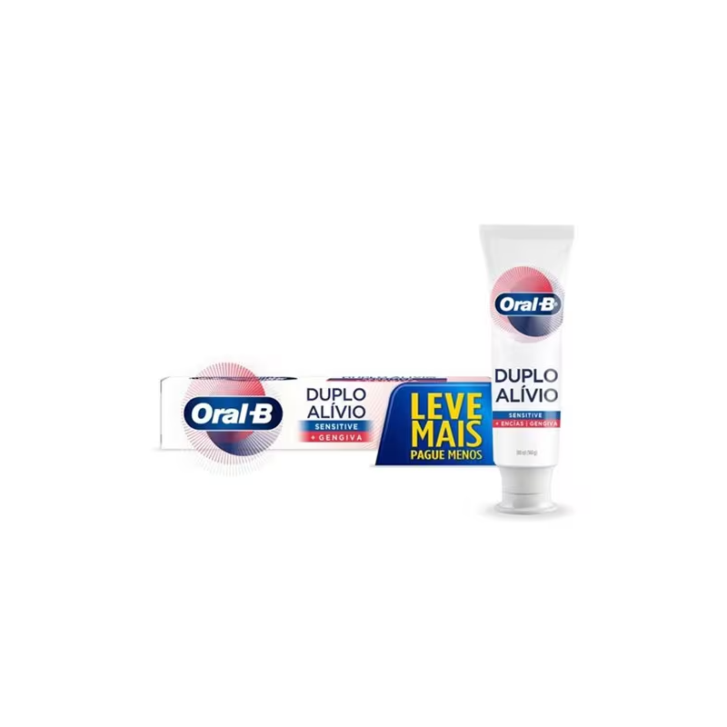 Creme Dental Duplo Alivio Sensitive+Gengiva Oral B 70g