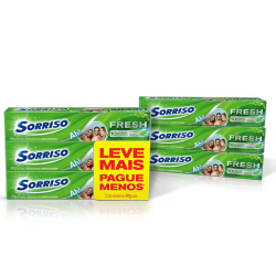 Creme Dental Fresh Hortelã Explosion Creme Dental Sorriso 90g com 3un