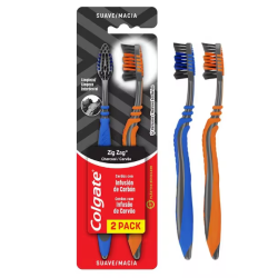Escova de Dente Zig Zag Carvão Ativado Colgate 2un